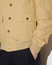 Unlined Valstarino in stretch cotton poplin. yellow - Uovo