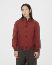 Unlined Valstarino in stretch cotton poplin. Brown - Ruggine