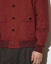 Unlined Valstarino in stretch cotton poplin. Brown - Ruggine