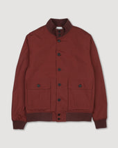Unlined Valstarino in stretch cotton poplin. Brown - Ruggine