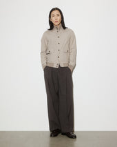 Unlined Valstarino in stretch cotton poplin. Beige - Desert
