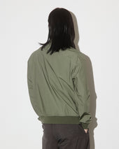 Unlined Valstarino in stretch cotton poplin. Green - Frantoio