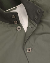 Unlined Valstarino in stretch cotton poplin. Green - Frantoio
