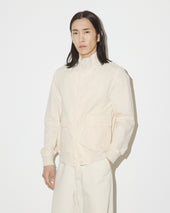 Unlined Valstarino in stretch cotton poplin. Beige - Champignon