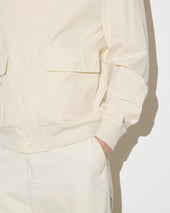 Unlined Valstarino in stretch cotton poplin. Beige - Champignon