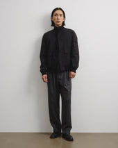 Unlined Valstarino in stretch cotton poplin - Black