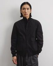 Unlined Valstarino in stretch cotton poplin - Black