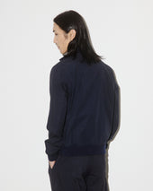 Unlined Valstarino in stretch cotton poplin. Blue - Navy