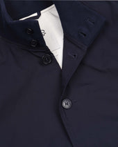 Unlined Valstarino in stretch cotton poplin. Blue - Navy