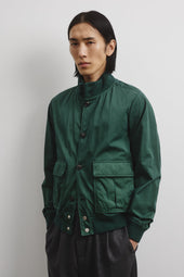 Unlined Valstarino jacket in cotton-nylon fabric. Green - Conifer
