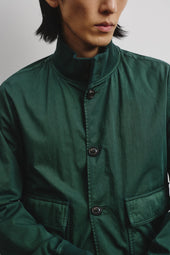 Unlined Valstarino jacket in cotton-nylon fabric. Green - Conifer