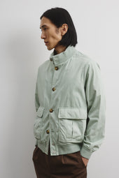 Unlined Valstarino jacket in cotton-nylon fabric. Green - Tiglio