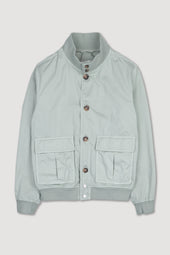 Unlined Valstarino jacket in cotton-nylon fabric. Green - Tiglio