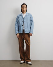 Ted unlined coach jacket in cotton-nylon fabric.. Light blue - Pilota