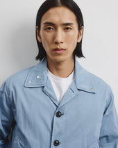 Ted unlined coach jacket in cotton-nylon fabric.. Light blue - Pilota