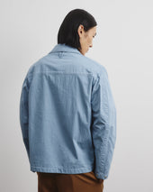 Ted unlined coach jacket in cotton-nylon fabric.. Light blue - Pilota