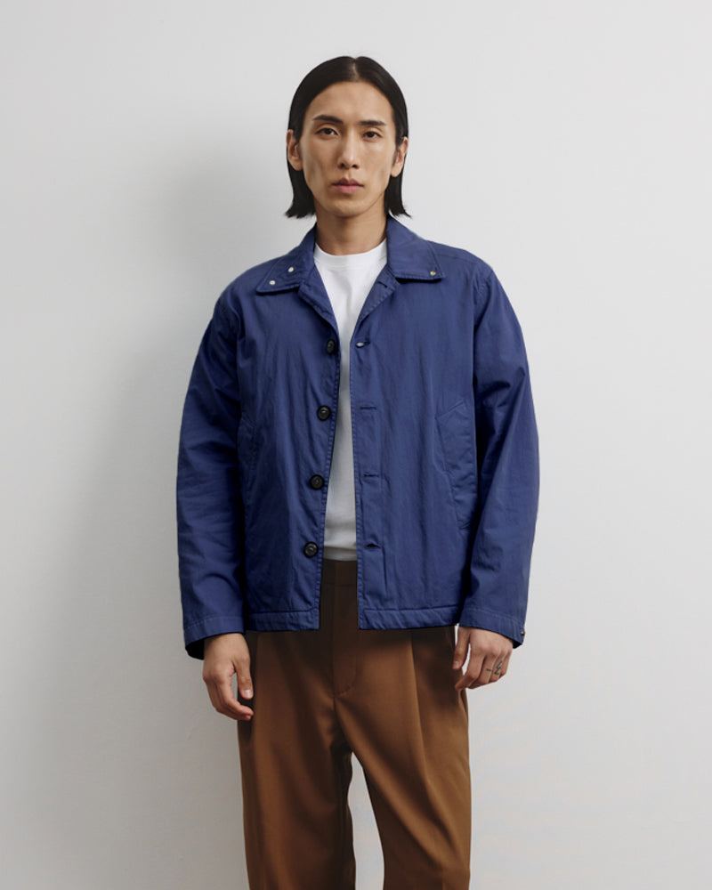 Ted Unlined Coach Jacket In Cotton Nylon Fabric Nautico