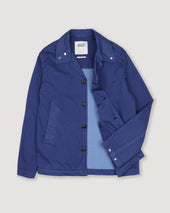 Ted unlined coach jacket in cotton-nylon fabric. Blue - Nautico