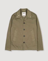 Ted unlined coach jacket in cotton-nylon fabric. Green - Soldier