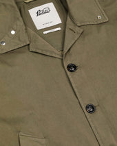 Ted unlined coach jacket in cotton-nylon fabric. Green - Soldier