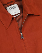 Stan bomber jacket in pure linen. Orange - Carota