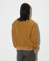 Unlined Valastarino jacket in water repellent peach touch cotton/nylon fabric. Brown - Cigar