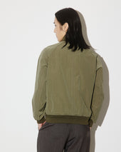Unlined Valastarino jacket in water repellent peach touch cotton/nylon fabric. Green - Alligator