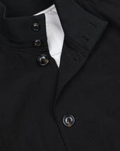 Unlined Valastarino jacket in water repellent peach touch cotton/nylon fabric - Black