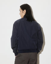 Unlined Valastarino jacket in water repellent peach touch cotton/nylon fabric. Blue - Navy