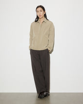 Potter coach jacket in water repellent peach touch cotton/nylon fabric, unlined. Beige - Sabbia