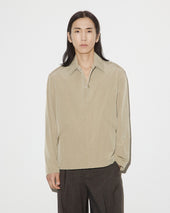 Potter coach jacket in water repellent peach touch cotton/nylon fabric, unlined. Beige - Sabbia