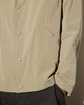 Potter coach jacket in water repellent peach touch cotton/nylon fabric, unlined. Beige - Sabbia