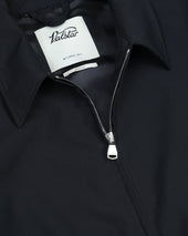 Stan bomber jacket in 2 ply virgin wool fabric. Blue - Navy