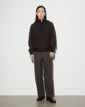 Valstarino jacket in 2 ply virgin wool fabric. Brown - Ebano