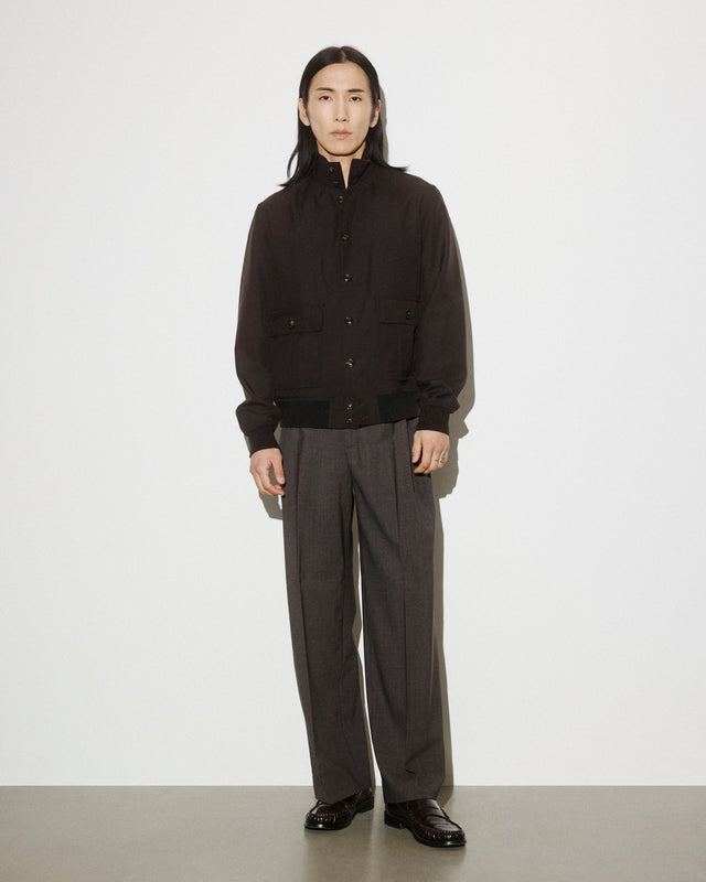 Valstarino jacket in 2 ply virgin wool fabric. Brown - Ebano