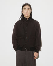 Valstarino jacket in 2 ply virgin wool fabric. Brown - Ebano