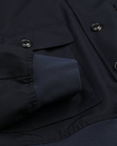 Valstarino jacket in 2 ply virgin wool fabric. Blue - Navy