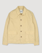 Nils jacket in peach-touch cotton canvas, unlined. Yellow - Propoli