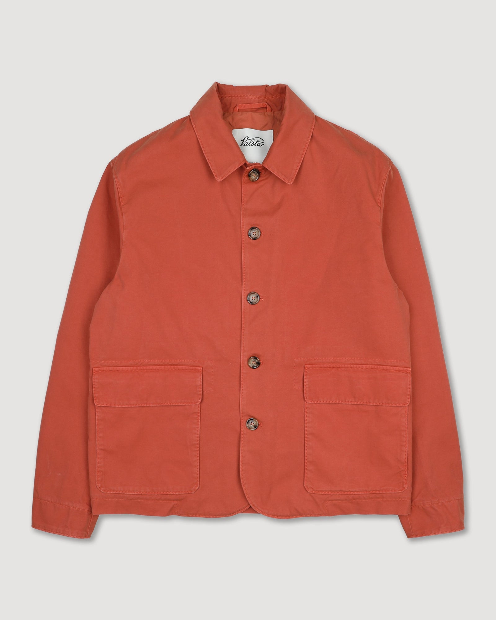 Nils Jacket In Peach Touch Cotton Canvas Unlined Fox