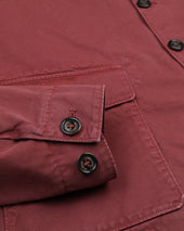Nils Jacket In Peach Touch Cotton Canvas Unlined Red Tabasco