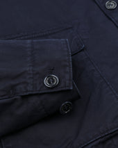 Nils Jacket In Peach Touch Cotton Canvas Unlined Blu
