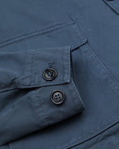 Nils Jacket In Peach Touch Cotton Canvas Unlined Blue Balena