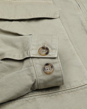 Bob Zip Jacket In Peach Touch Cotton Canvas Unlined Green Artichoke