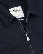 Bob Zip Jacket In Peach Touch Cotton Canvas Unlined Blu