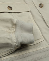 Unlined Valastarino Jacket In Peach Touch Cotton Canvas Green Artichoke
