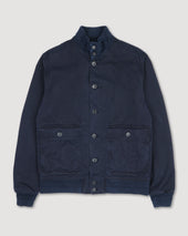 Unlined Valastarino jacket in peach-touch cotton canvas. Blue - Blu