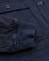 Unlined Valastarino Jacket In Peach Touch Cotton Canvas Blu