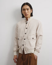 Packable Valstarino jacket in water repellent technical microfiber fabric. Cream - Ivory