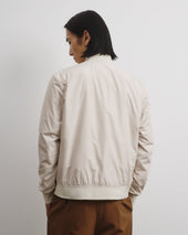 Packable Valstarino jacket in water repellent technical microfiber fabric. Cream - Ivory