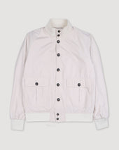 Packable Valstarino jacket in water repellent technical microfiber fabric. Cream - Ivory